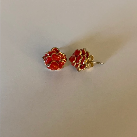Anthropologie Florence Post Earrings Red - Picture 5 of 6
